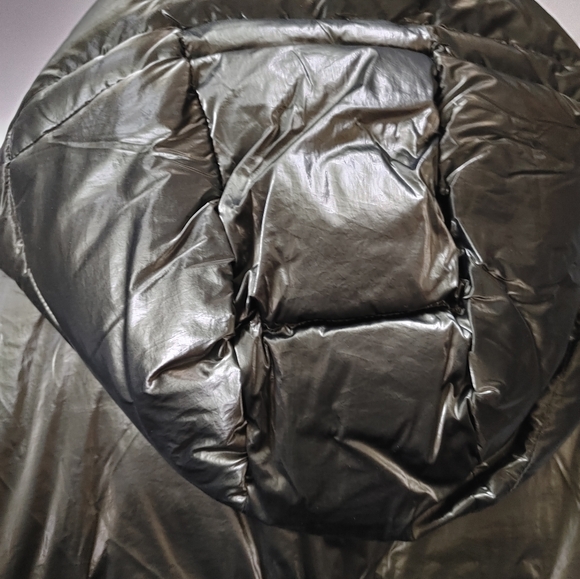 NWT Women's GAP Dark Olive Big Puff Primaloft Cropped Oversized Jacket ~ XXL - Picture 11 of 16